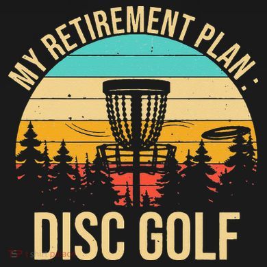 retirement plan disc golf funny disc golfing golfer frolfing Doggie Tank