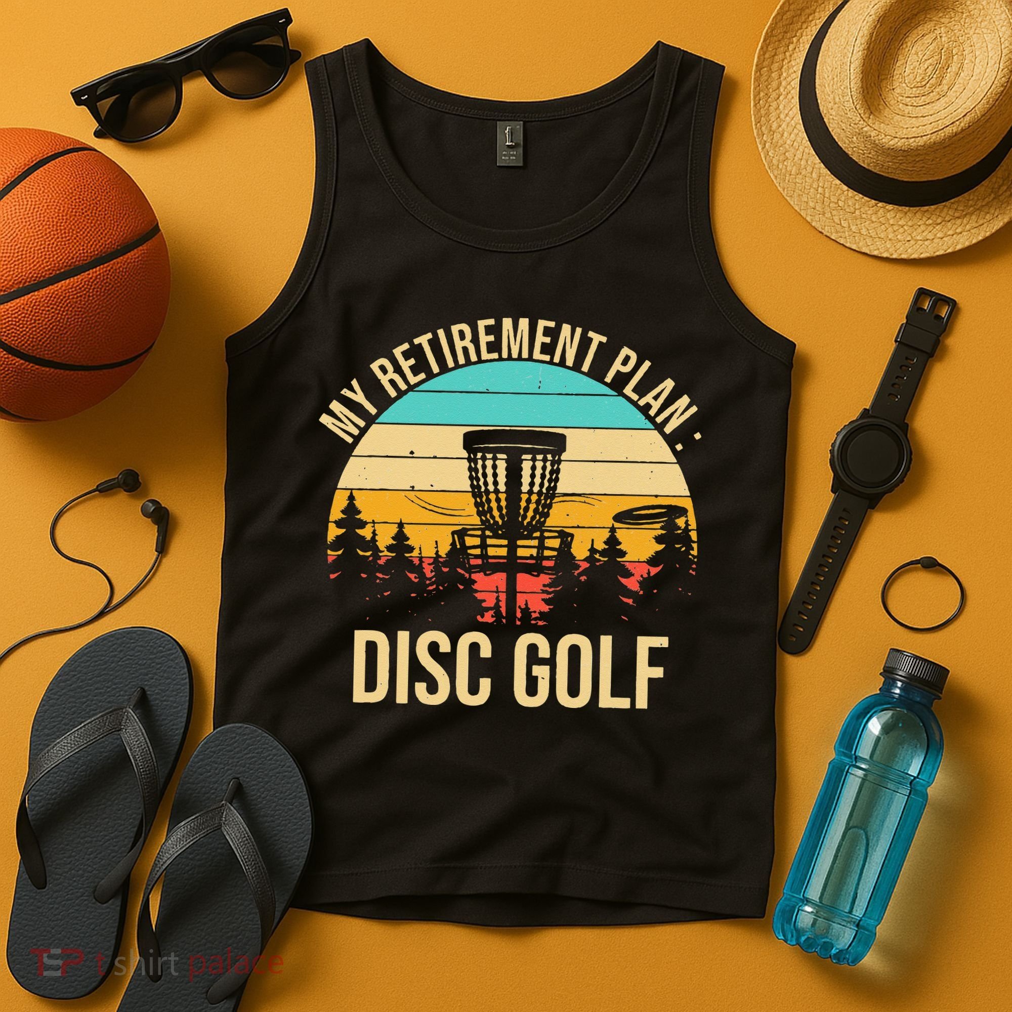 retirement plan disc golf funny disc golfing golfer frolfing Tank Top