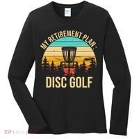 retirement plan disc golf funny disc golfing golfer frolfing Women's Long Sleeve Shirt thumb 0