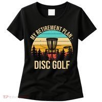 retirement plan disc golf funny disc golfing golfer frolfing Women's T-Shirt thumb 0