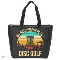 retirement plan disc golf funny disc golfing golfer frolfing Tote Bag thumb 0