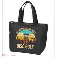 retirement plan disc golf funny disc golfing golfer frolfing Tote Bag thumb 3