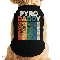 Retro Pyro Daddy Pyrotechnician Father Fireworks Technician Meaningful Gift Doggie Tank thumb 0