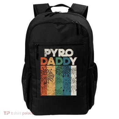 Retro Pyro Daddy Pyrotechnician Father Fireworks Technician Meaningful Gift Backpack