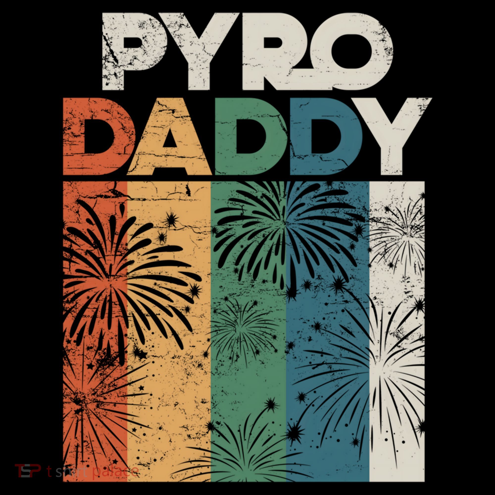 Retro Pyro Daddy Pyrotechnician Father Fireworks Technician Meaningful Gift Backpack