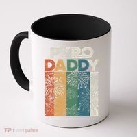 Retro Pyro Daddy Pyrotechnician Father Fireworks Technician Meaningful Gift Coffee Mug thumb 0