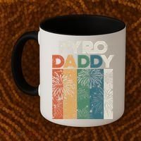 Retro Pyro Daddy Pyrotechnician Father Fireworks Technician Meaningful Gift Coffee Mug thumb 2