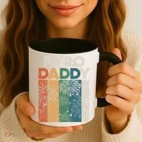 Retro Pyro Daddy Pyrotechnician Father Fireworks Technician Meaningful Gift Coffee Mug thumb 3