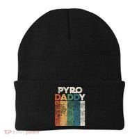 Retro Pyro Daddy Pyrotechnician Father Fireworks Technician Meaningful Gift Beanie thumb 0