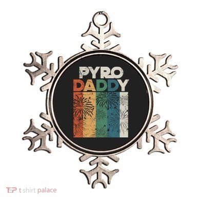 Retro Pyro Daddy Pyrotechnician Father Fireworks Technician Meaningful Gift Ornament