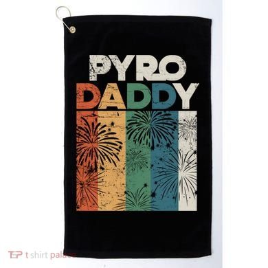 Retro Pyro Daddy Pyrotechnician Father Fireworks Technician Meaningful Gift Golf Towel