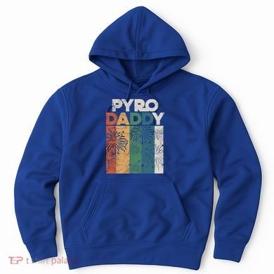 Retro Pyro Daddy Pyrotechnician Father Fireworks Technician Meaningful Gift Hoodie