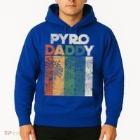 Retro Pyro Daddy Pyrotechnician Father Fireworks Technician Meaningful Gift Hoodie thumb 2