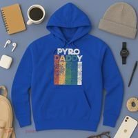Retro Pyro Daddy Pyrotechnician Father Fireworks Technician Meaningful Gift Hoodie thumb 3