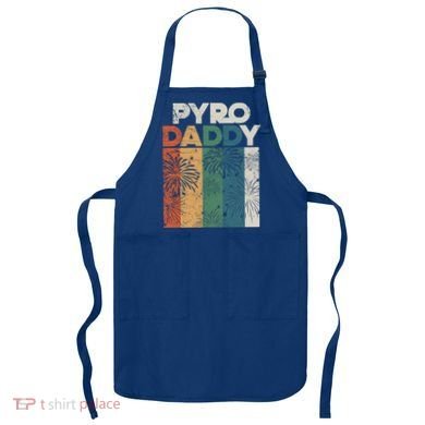 Retro Pyro Daddy Pyrotechnician Father Fireworks Technician Meaningful Gift Apron
