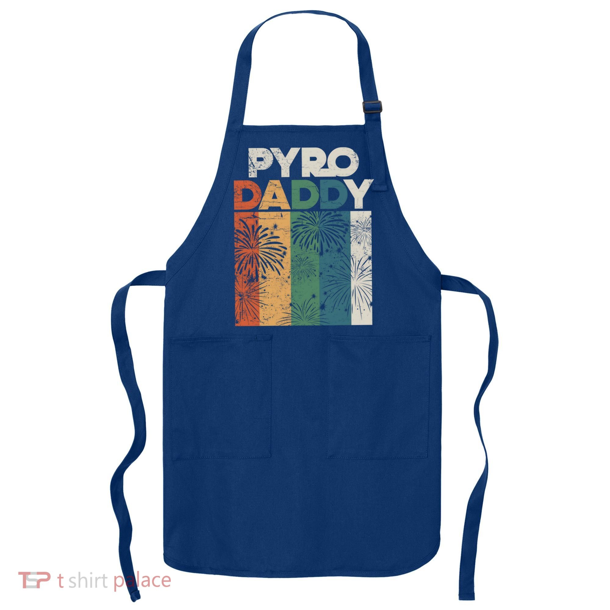 Retro Pyro Daddy Pyrotechnician Father Fireworks Technician Meaningful Gift Apron