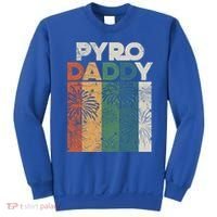 Retro Pyro Daddy Pyrotechnician Father Fireworks Technician Meaningful Gift Sweatshirt thumb 0