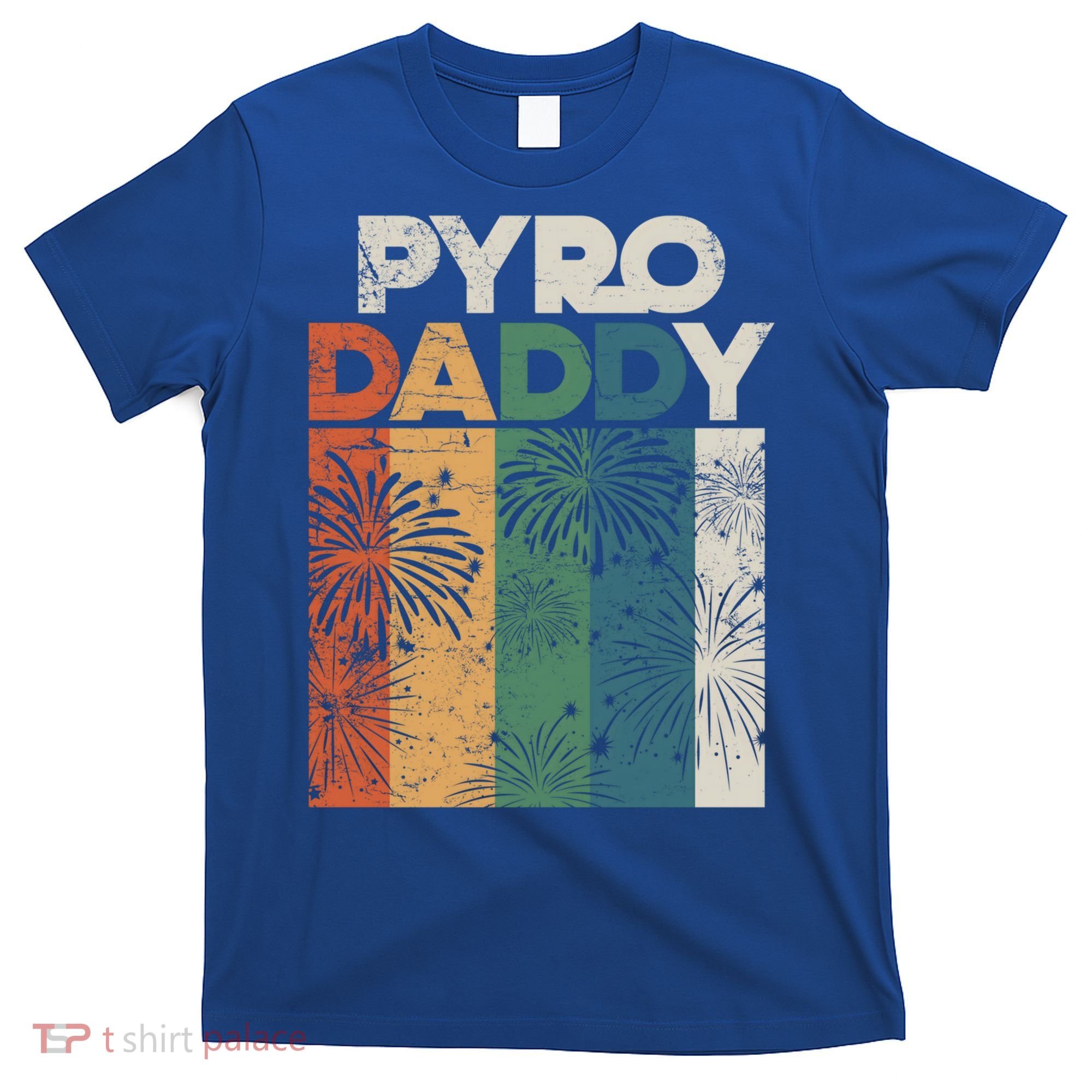 Retro Pyro Daddy Pyrotechnician Father Fireworks Technician Meaningful Gift T-Shirt