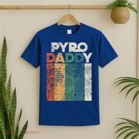 Retro Pyro Daddy Pyrotechnician Father Fireworks Technician Meaningful Gift T-Shirt thumb 2