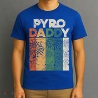 Retro Pyro Daddy Pyrotechnician Father Fireworks Technician Meaningful Gift T-Shirt thumb 3