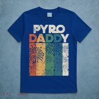 Retro Pyro Daddy Pyrotechnician Father Fireworks Technician Meaningful Gift T-Shirt thumb 5