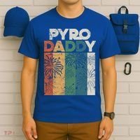 Retro Pyro Daddy Pyrotechnician Father Fireworks Technician Meaningful Gift T-Shirt thumb 6