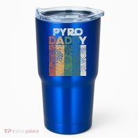 Retro Pyro Daddy Pyrotechnician Father Fireworks Technician Meaningful Gift Tumbler thumb 0