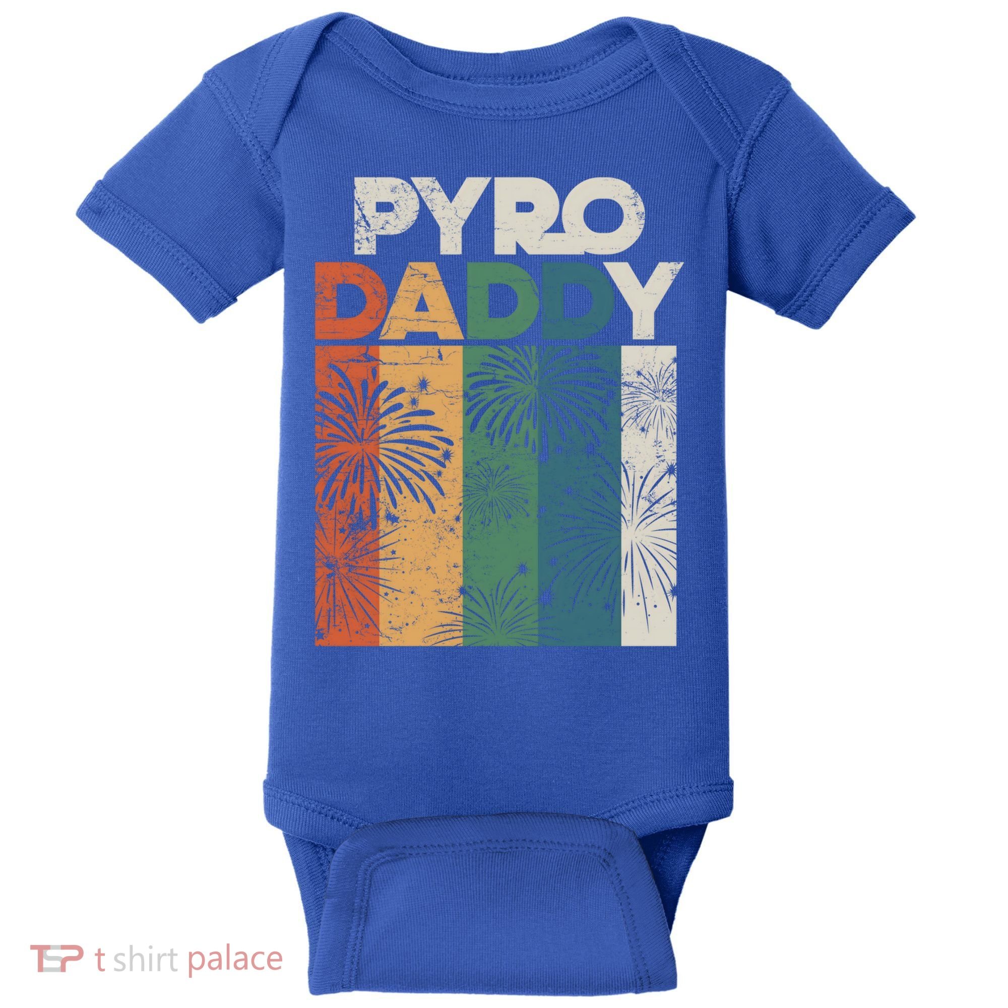 Retro Pyro Daddy Pyrotechnician Father Fireworks Technician Meaningful Gift Baby Bodysuit