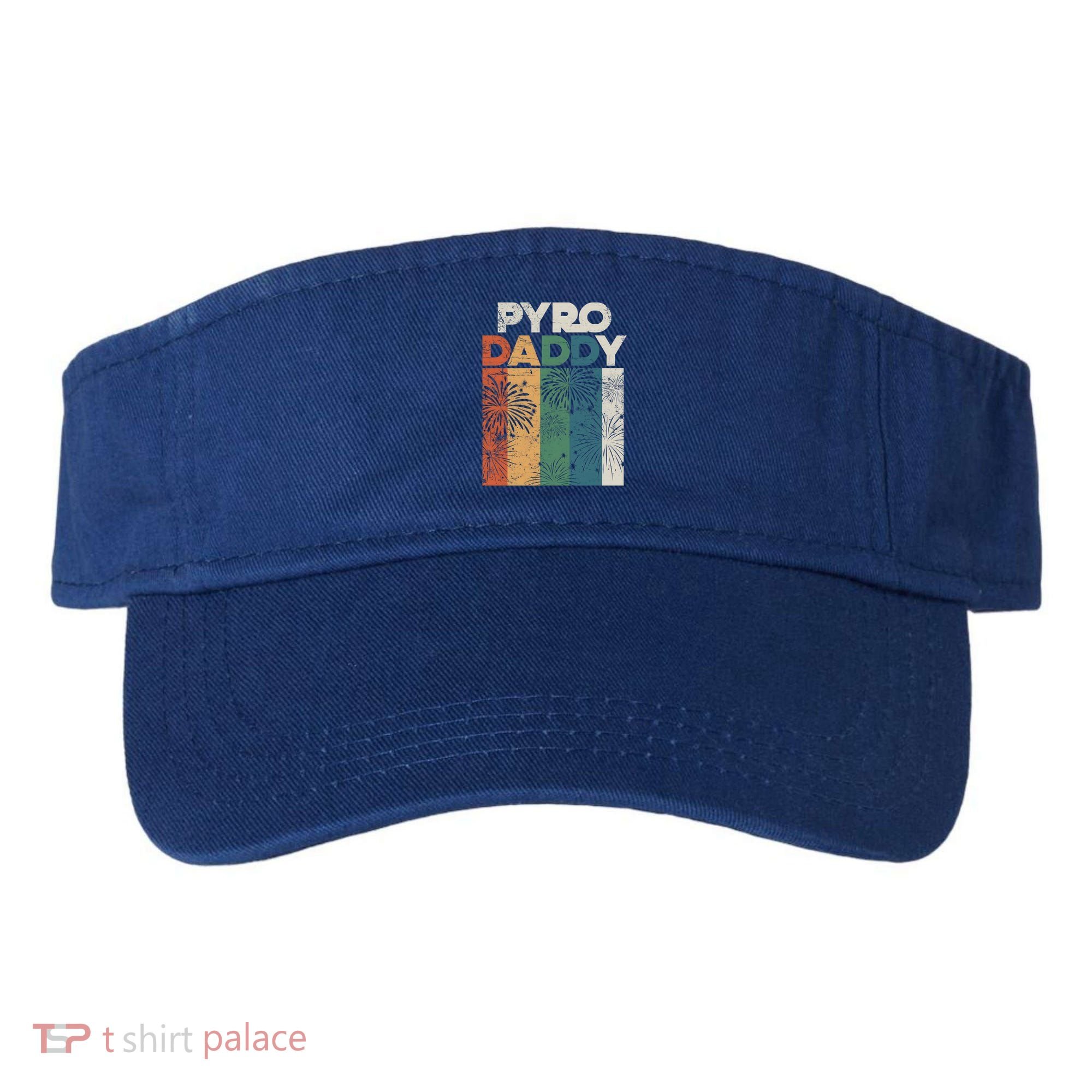 Retro Pyro Daddy Pyrotechnician Father Fireworks Technician Meaningful Gift Visor