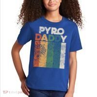 Retro Pyro Daddy Pyrotechnician Father Fireworks Technician Meaningful Gift Kids T-Shirt thumb 2
