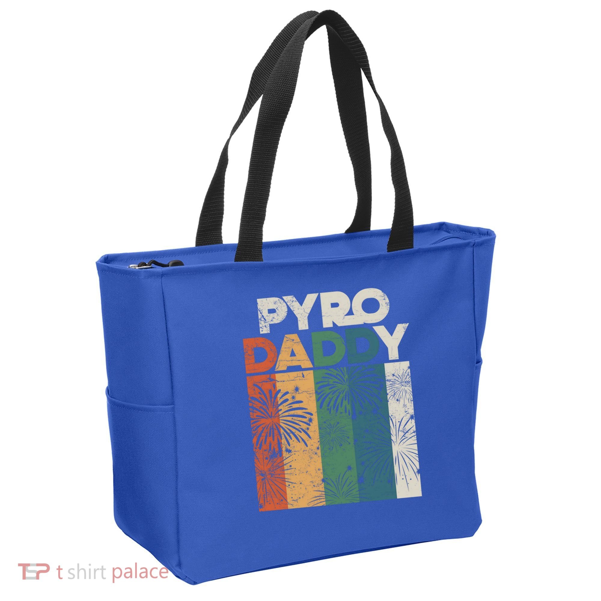Retro Pyro Daddy Pyrotechnician Father Fireworks Technician Meaningful Gift Tote Bag