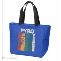 Retro Pyro Daddy Pyrotechnician Father Fireworks Technician Meaningful Gift Tote Bag thumb 3