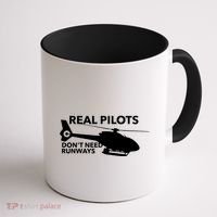 Real Pilots Dont Need Runways Helicopter Pilot Coffee Mug thumb 1