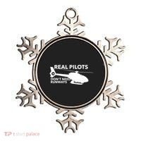 Real Pilots Dont Need Runways Helicopter Pilot Ornament thumb 0