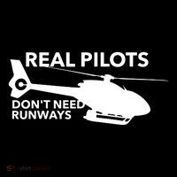 Real Pilots Dont Need Runways Helicopter Pilot Ornament thumb 1