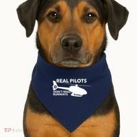 Real Pilots Dont Need Runways Helicopter Pilot USA-Made Doggie Bandana thumb 1