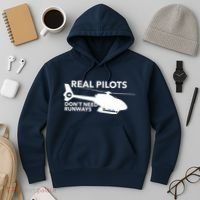 Real Pilots Dont Need Runways Helicopter Pilot Hoodie thumb 3