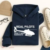 Real Pilots Dont Need Runways Helicopter Pilot Hoodie thumb 4