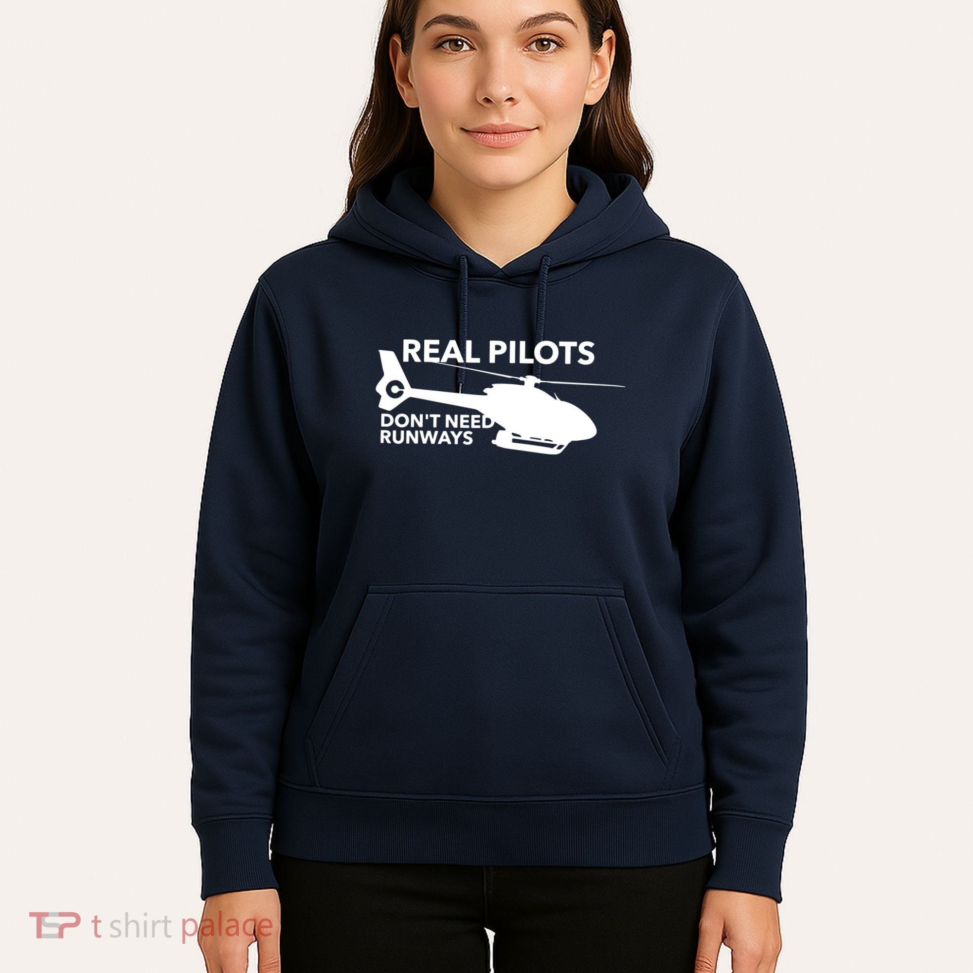 Real Pilots Dont Need Runways Helicopter Pilot Hoodie