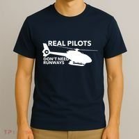 Real Pilots Dont Need Runways Helicopter Pilot T-Shirt thumb 3