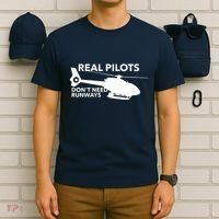 Real Pilots Dont Need Runways Helicopter Pilot T-Shirt thumb 6