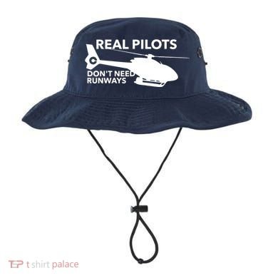 Real Pilots Dont Need Runways Helicopter Pilot Bucket Hat