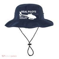 Real Pilots Dont Need Runways Helicopter Pilot Bucket Hat thumb 0