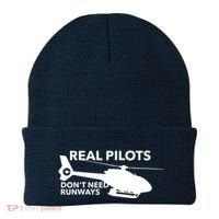 Real Pilots Dont Need Runways Helicopter Pilot Beanie thumb 0