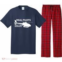 Real Pilots Dont Need Runways Helicopter Pilot Pajama Set thumb 0