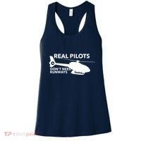 Real Pilots Dont Need Runways Helicopter Pilot Women's Tank Top thumb 0