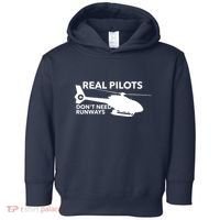 Real Pilots Dont Need Runways Helicopter Pilot Toddler Hoodie thumb 0