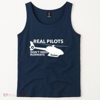 Real Pilots Dont Need Runways Helicopter Pilot Tank Top thumb 2