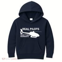 Real Pilots Dont Need Runways Helicopter Pilot Kids Hoodie thumb 0