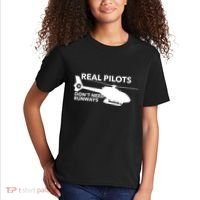 Real Pilots Dont Need Runways Helicopter Pilot Kids T-Shirt thumb 2